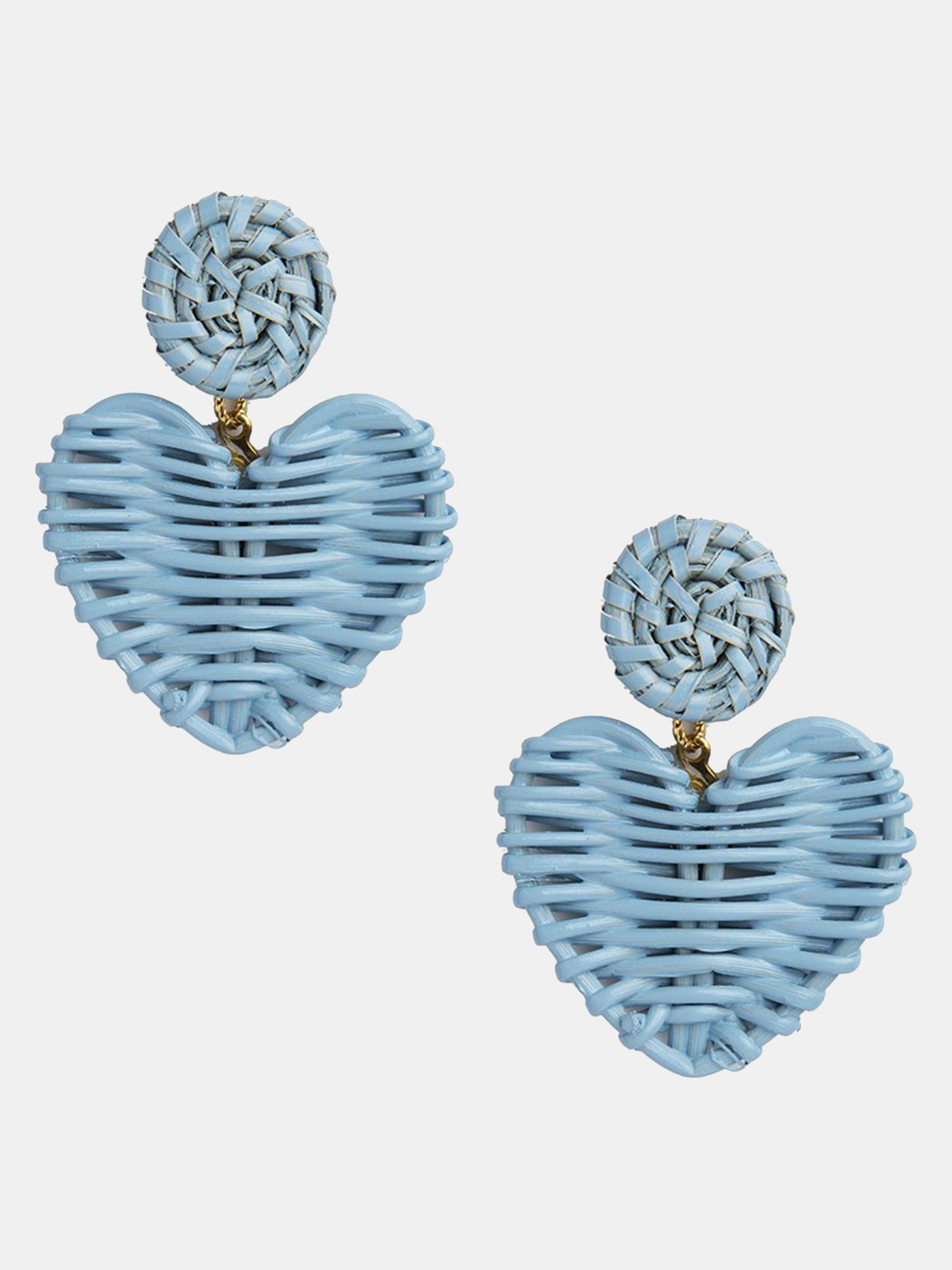 Neely Phelan Penelope Blue Bonnet Rattan Hearts Earring - Saint Bernard