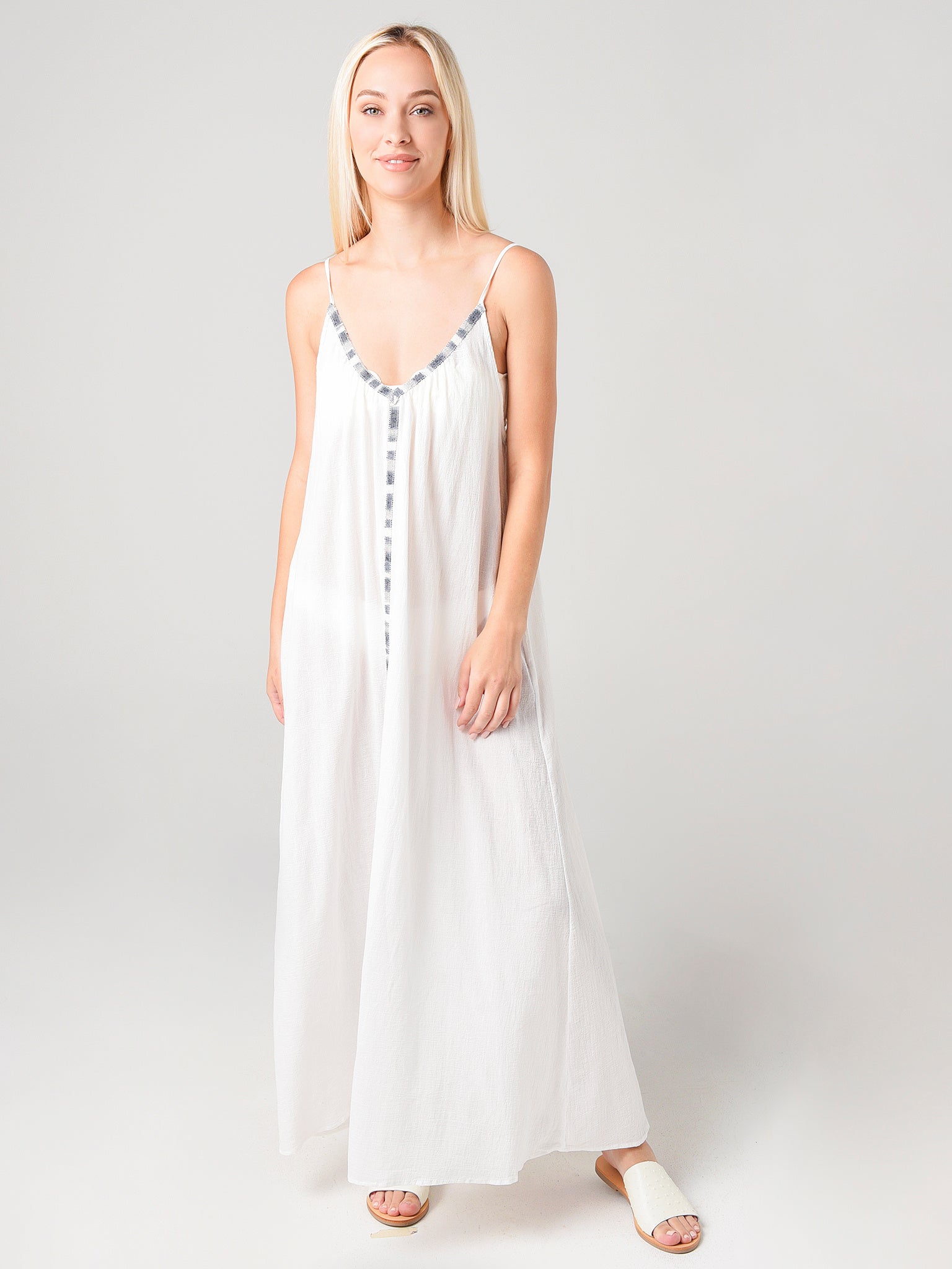 fitted lace wedding dress Portofino Spaghetti Strap Maxi – Style Snob Boutique main image 1