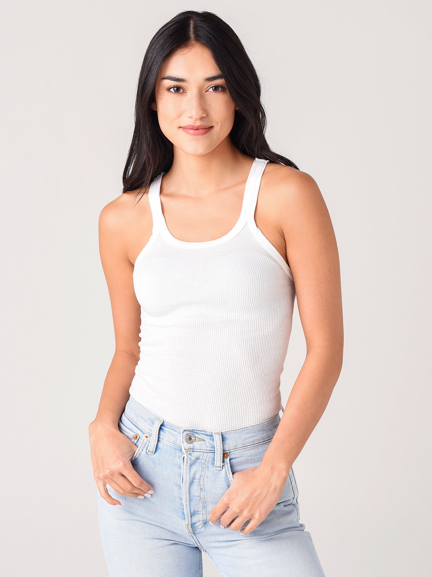 Re/Done Women's Ribbed Tank Top - Saint Bernard