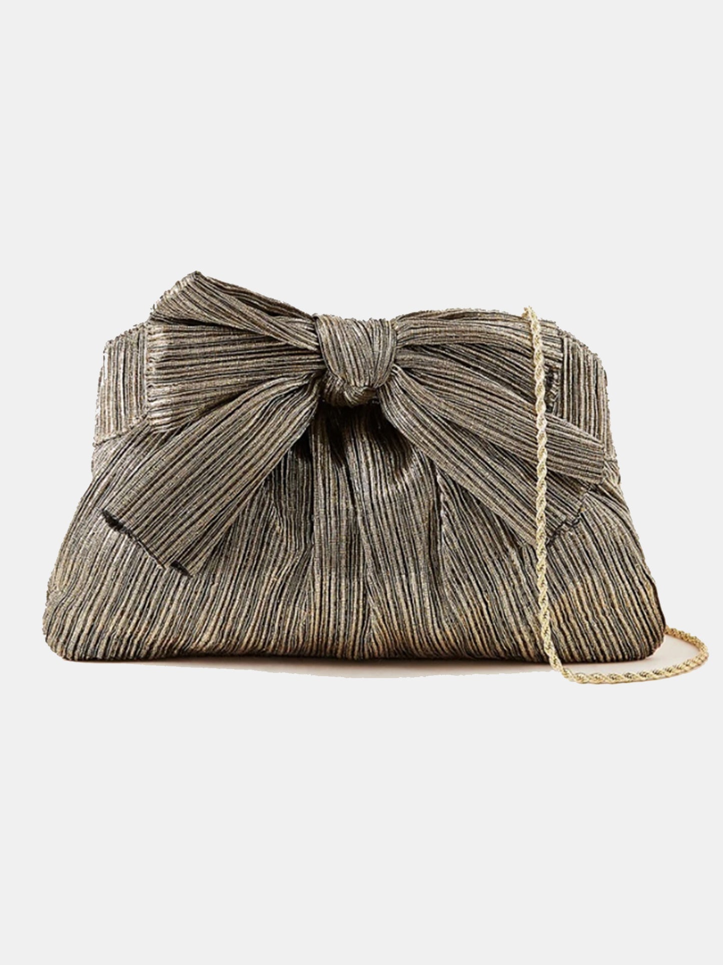 Loeffler Randall Rayne Pleated Bow Clutch - Saint Bernard