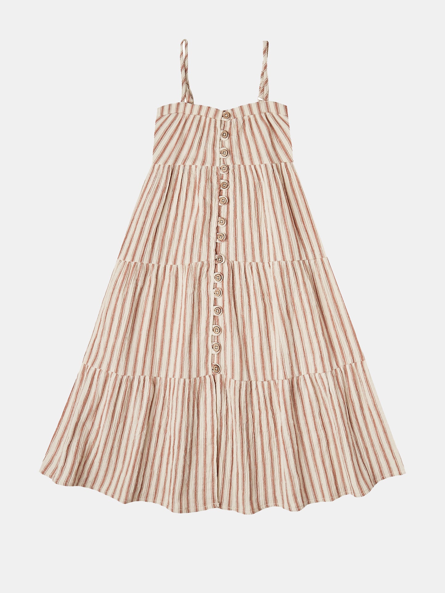 Rylee + Cru Girls' Striped Tiered Maxi Dress - Saint Bernard