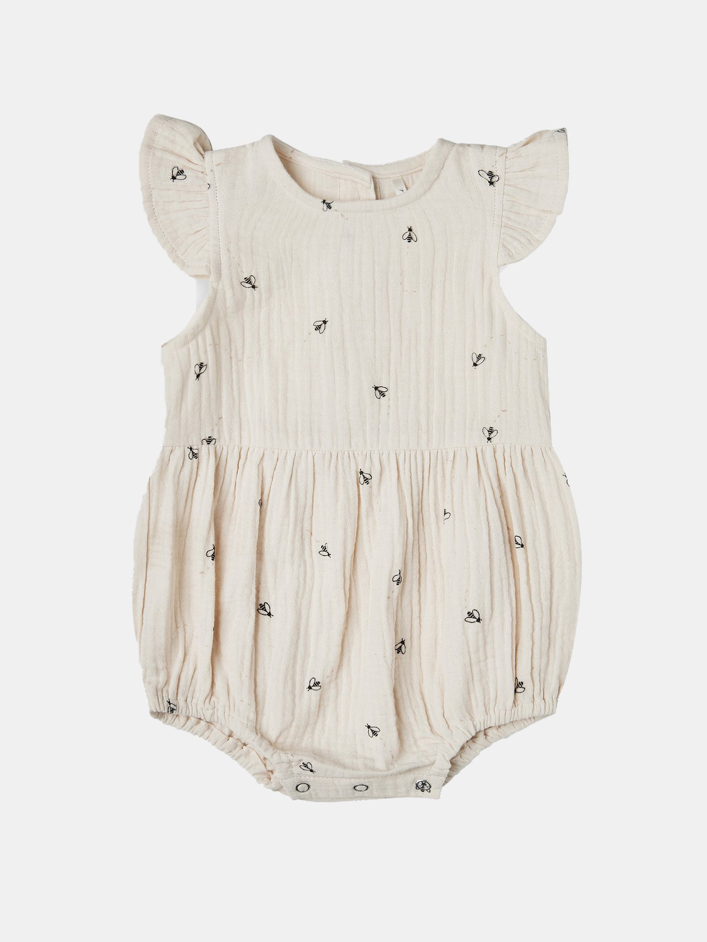 Rylee + Cru Little Girls' Bees Amelia Romper - Saint Bernard