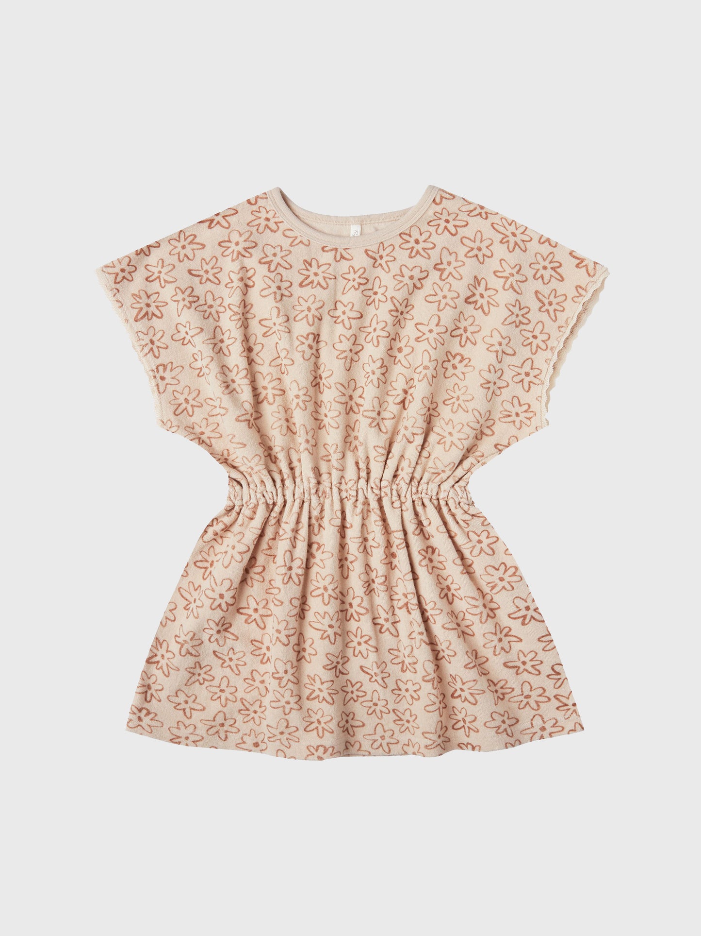 Rylee & Cru Little Girls' Flower Outline Kaftan Dress - Saint Bernard