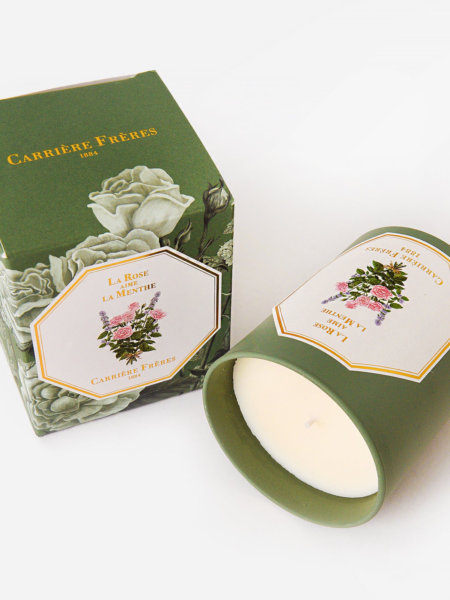 Carriere Freres La Rose Aime La Menthe Candle - Saint Bernard