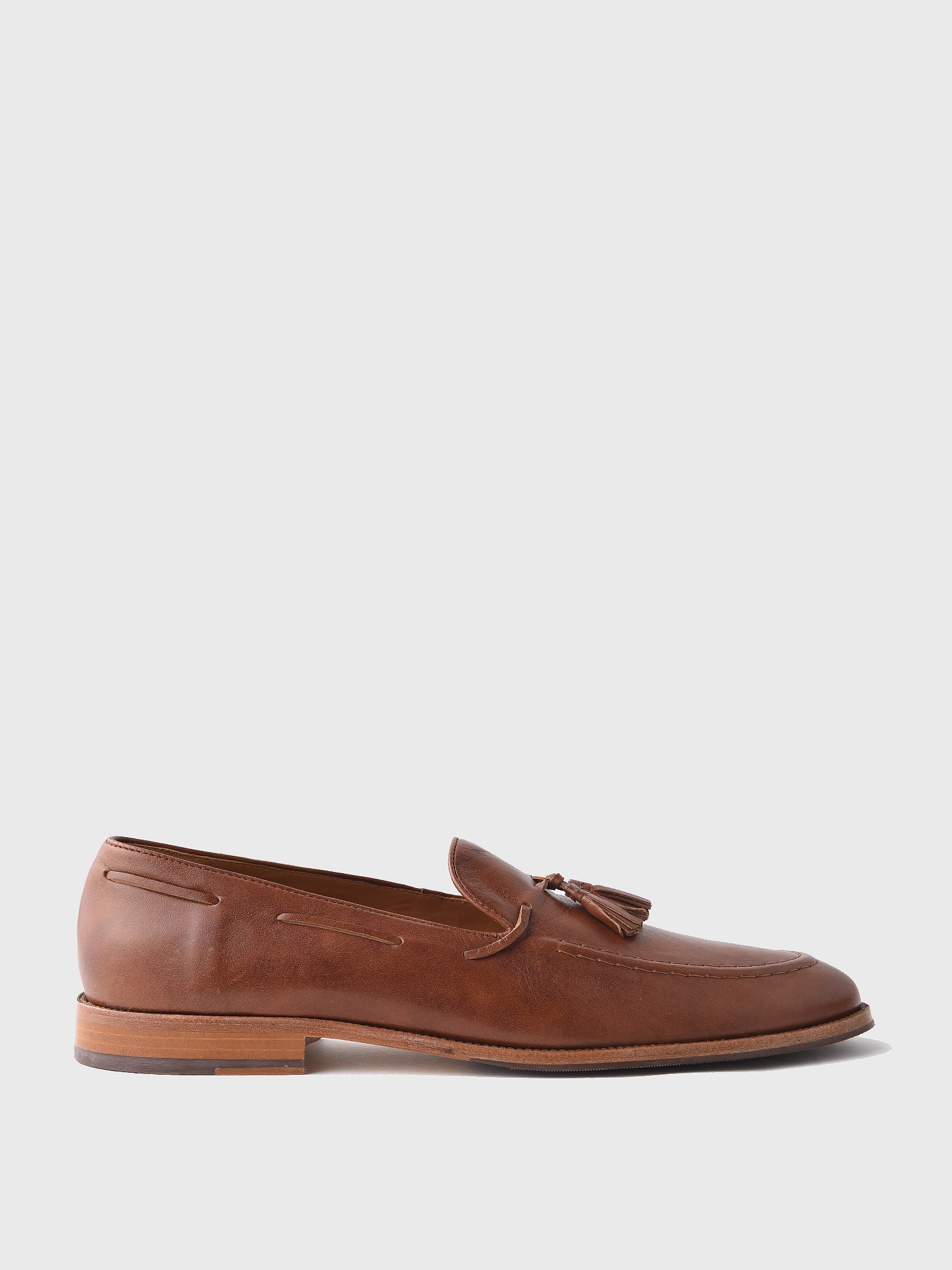 Tassel loafers in brown leather bobbies Bobbies Beige Suede Tassel Loafers Size 44 EU main image 2