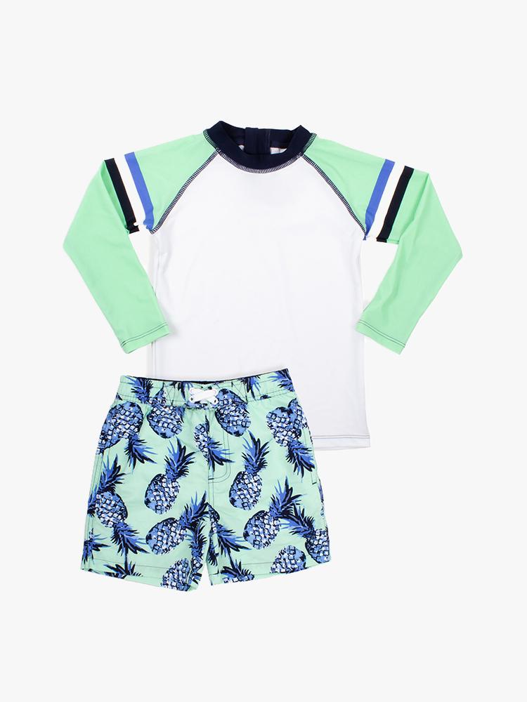 Shade Critters Little Boys’ Rash Guard Set - Saint Bernard