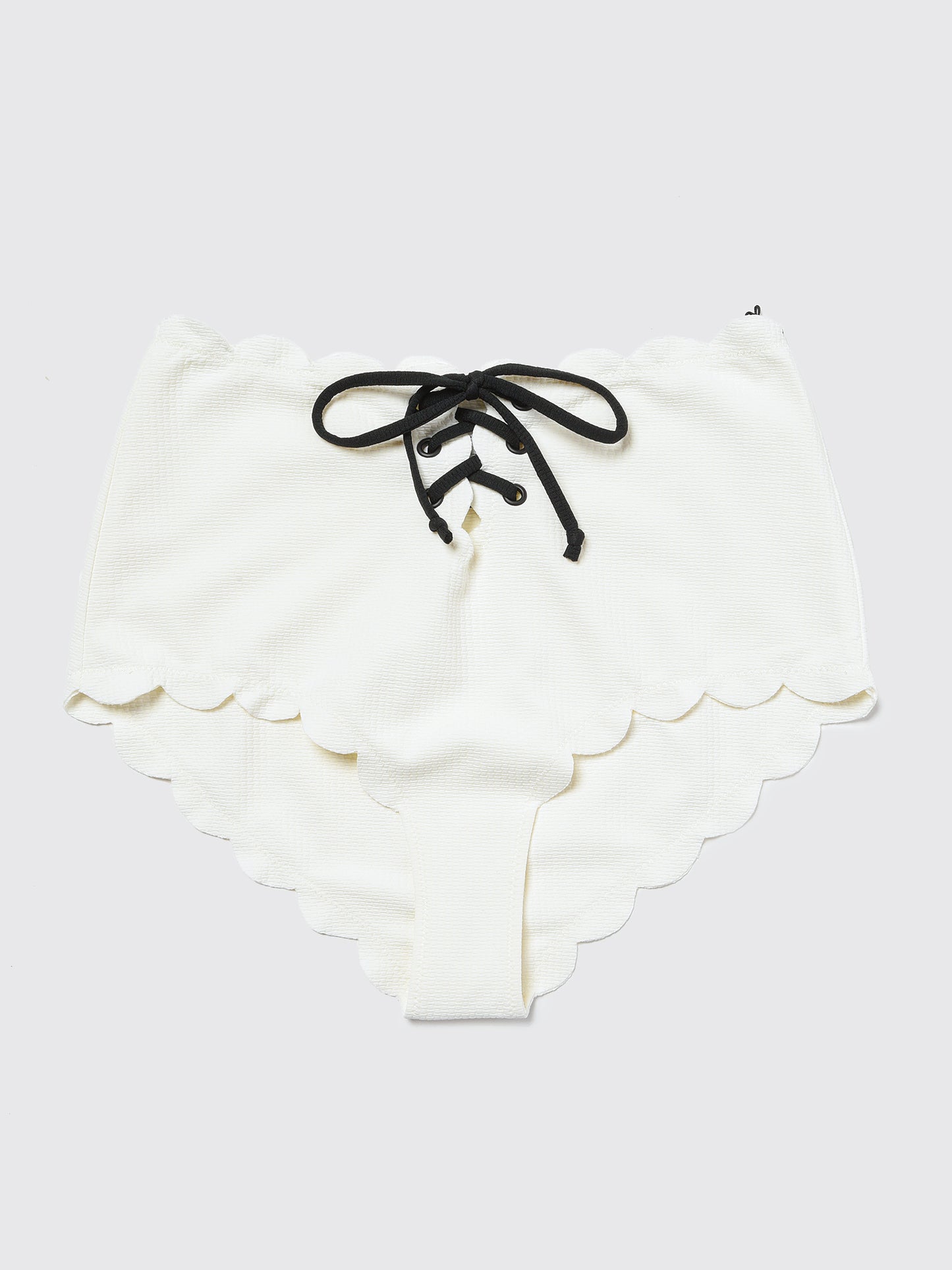 Marysia Women's Coconut Bikini Bottom With Black Laces - Saint Bernard