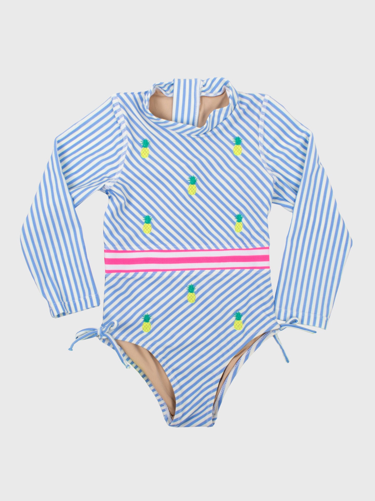 Shade Critters Little Girls' One-Piece Long-Sleeve Swimsuit - Saint Bernard