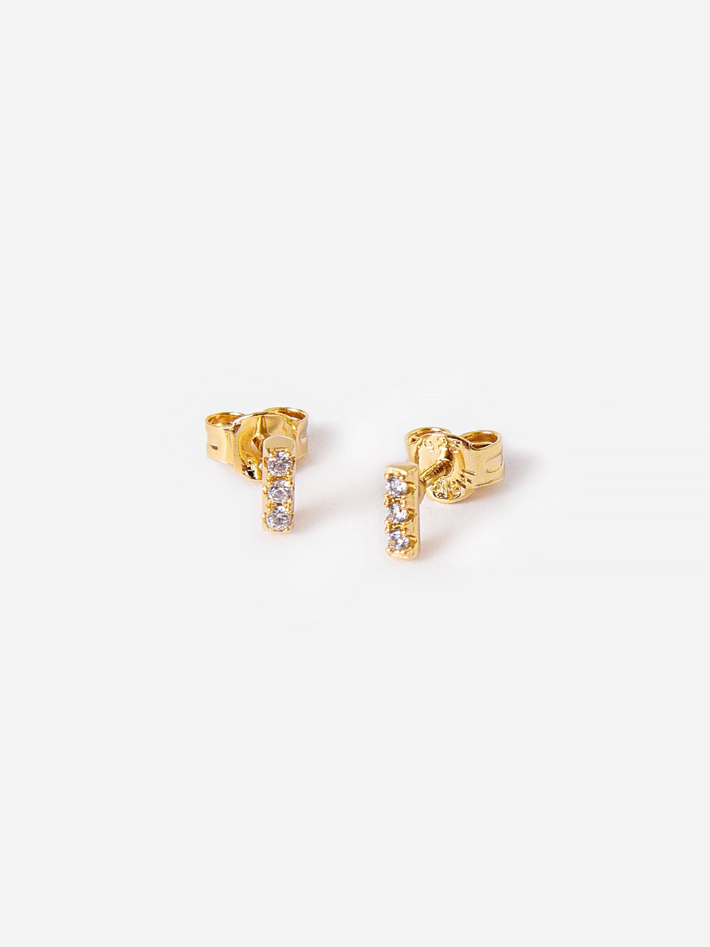 Shashi Women's Petite Bar Pave Stud Earrings - Saint Bernard