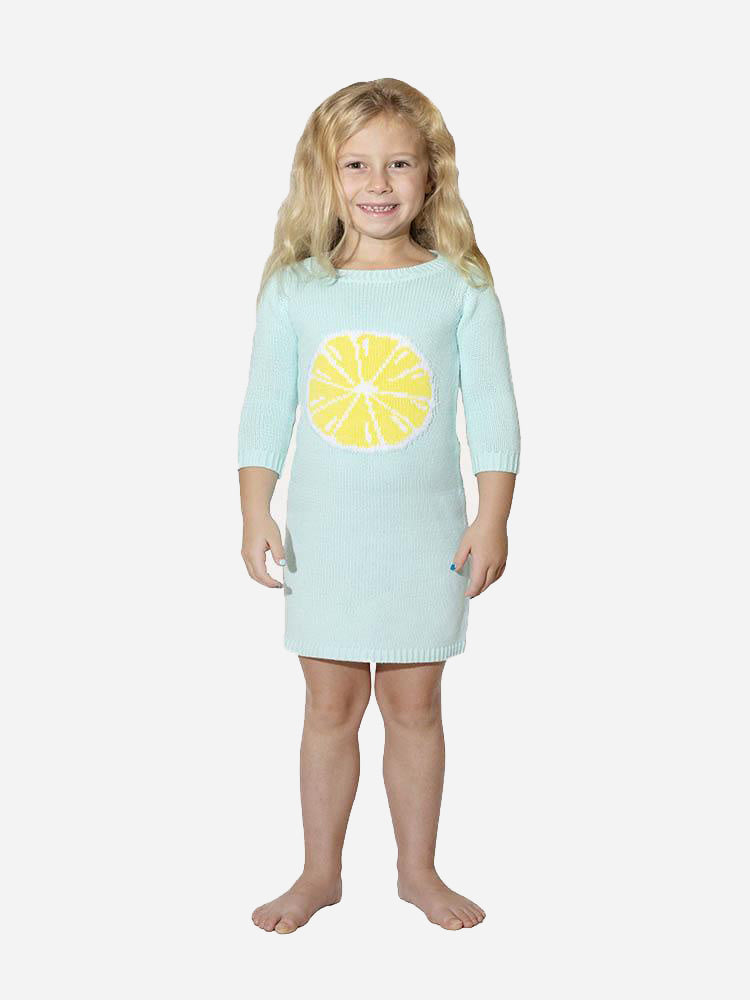 Sail To Sable Girls' Lemon Sweater Dress - Saint Bernard
