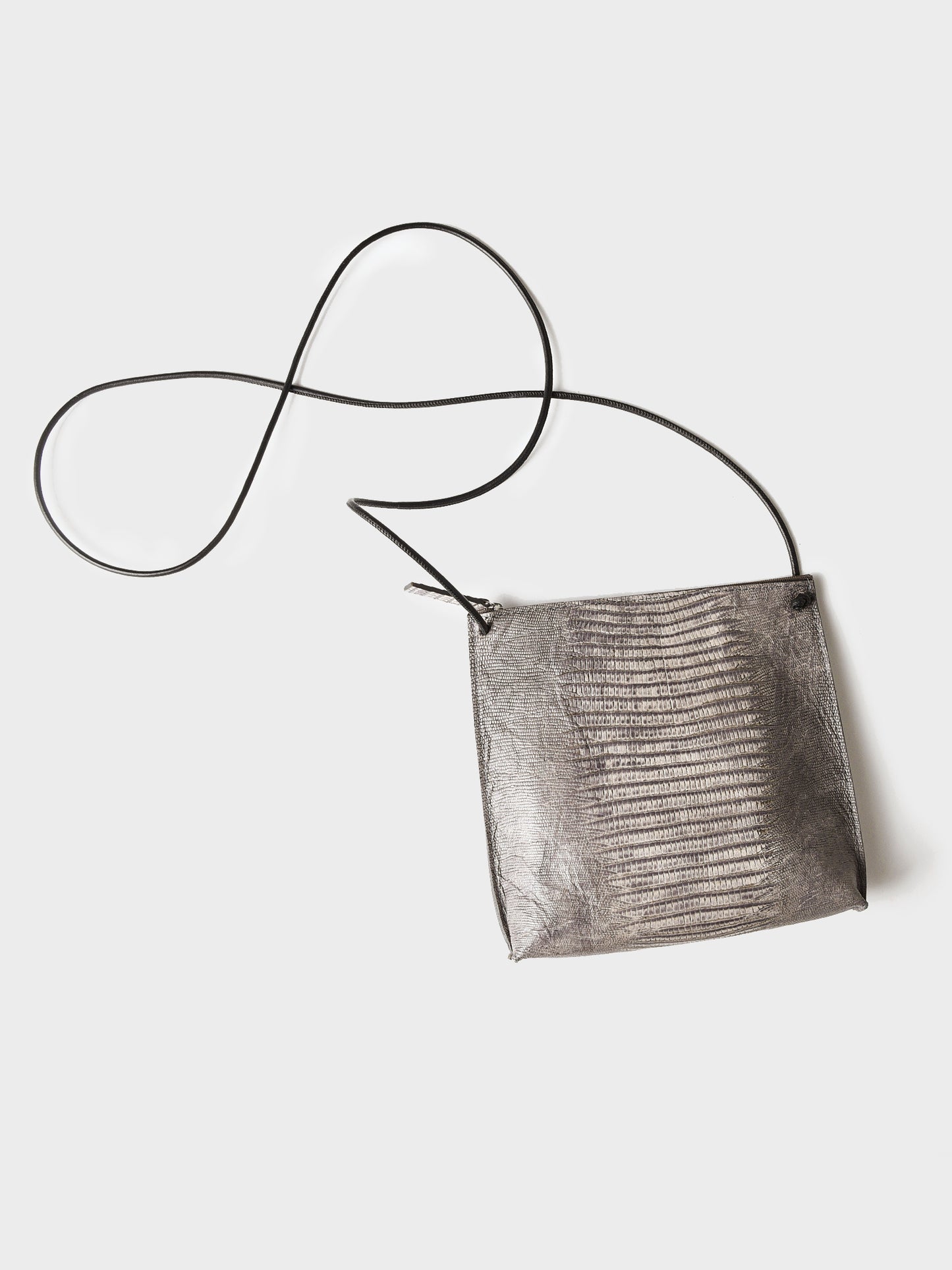 B-May Strappy Pouch Grey Lizard Bag - Saint Bernard