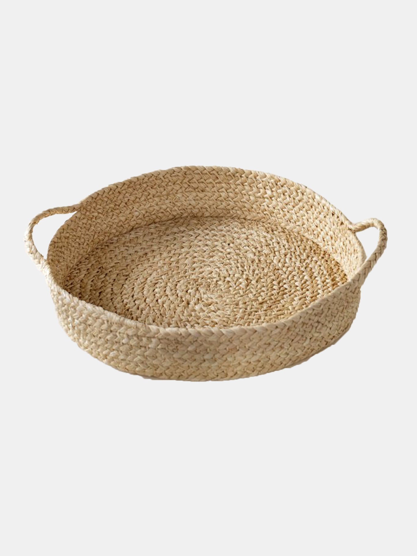 Indego Africa Braided Raffia Tray - Saint Bernard