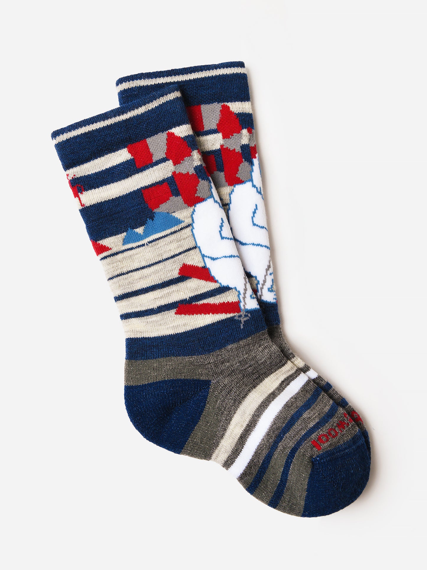 Smartwool Kids' Wintersport Full Cushion Yeti Pattern OTC Socks - Saint Bernard