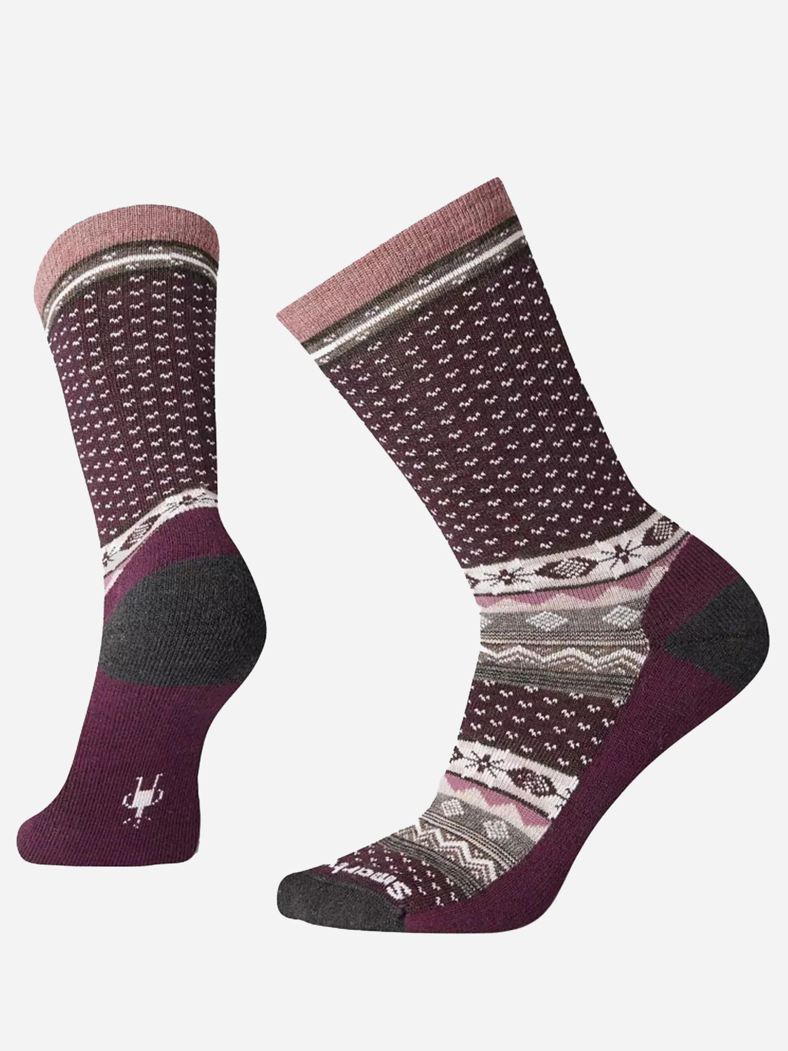 Smartwool Everyday Cozy Cabin Games Crew – Calzini Unisex In Lana Morbida, Traspiranti, Grigi, Taglia Unica Adulto