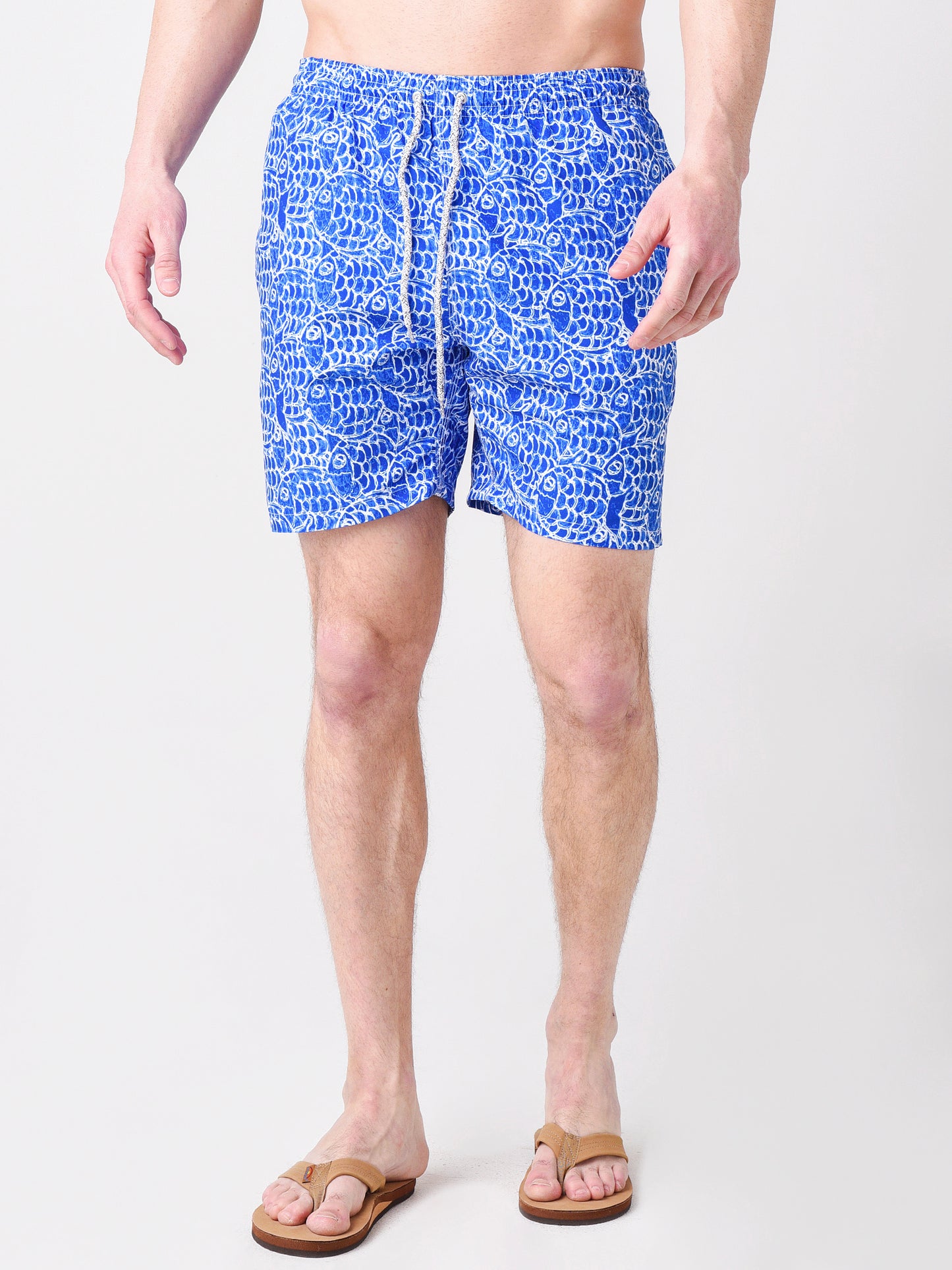 Michaels Swimwear Men's Abstract Fish Swim Trunk - Saint Bernard