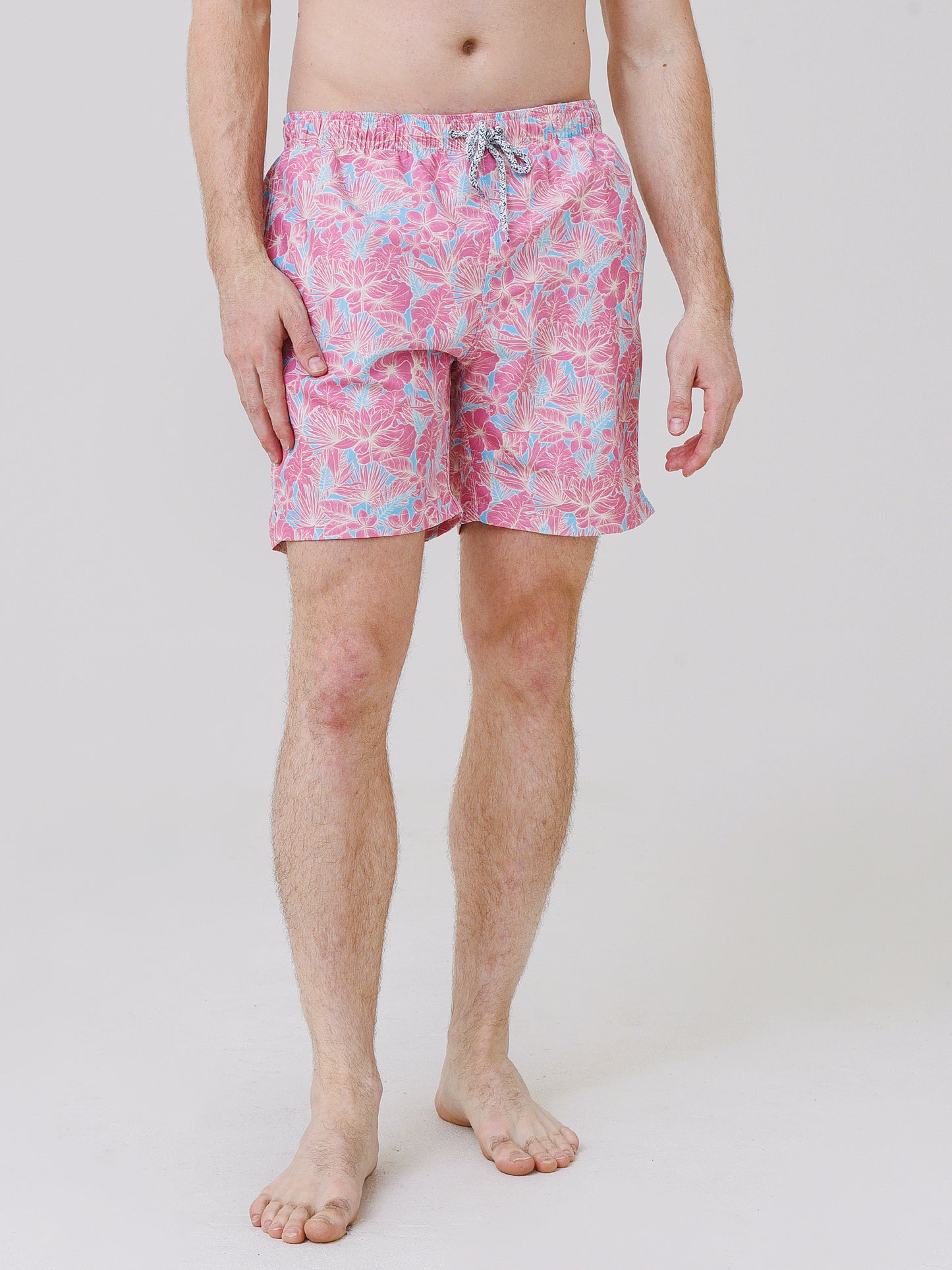 Michael's Swimwear Men's Floral Cyclist Swim Trunk - Saint Bernard
