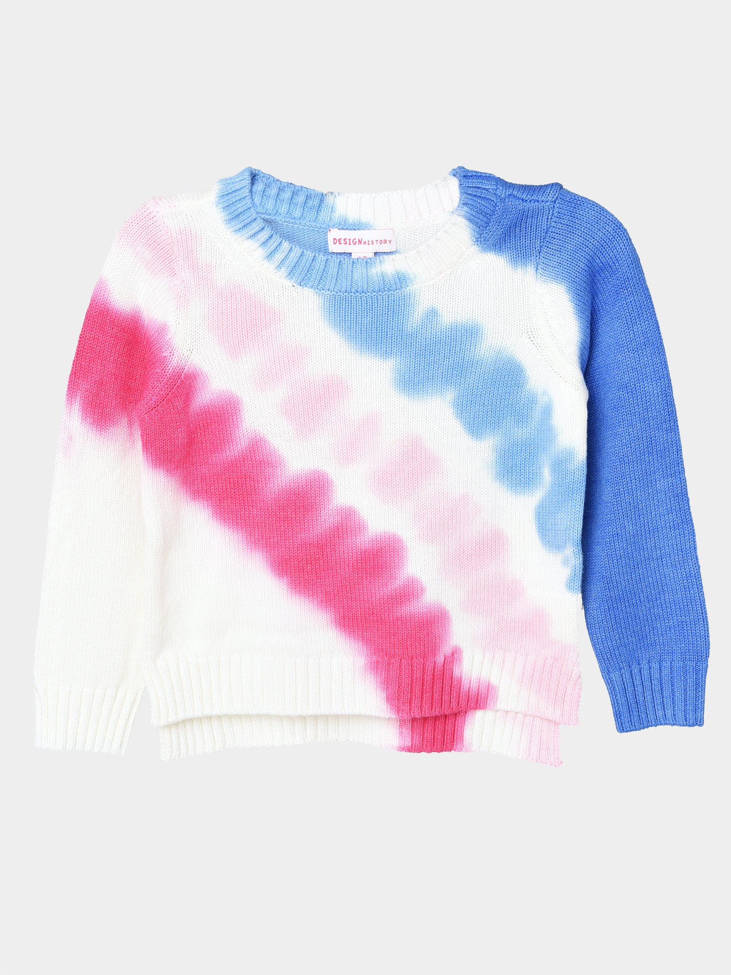 Design History Little Girls' Long Sleeve Hi Low Sweater - Saint Bernard