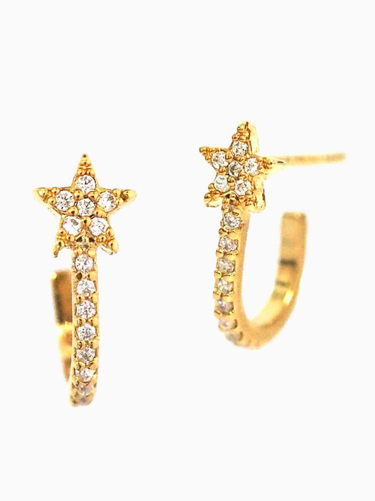 Tai Star CZ Huggie Earring - Saint Bernard