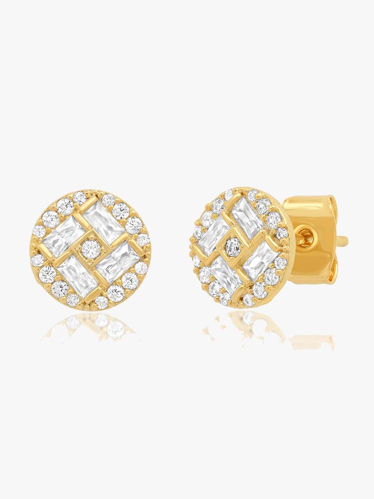 Tai Circle Geometric CZ stud - Saint Bernard