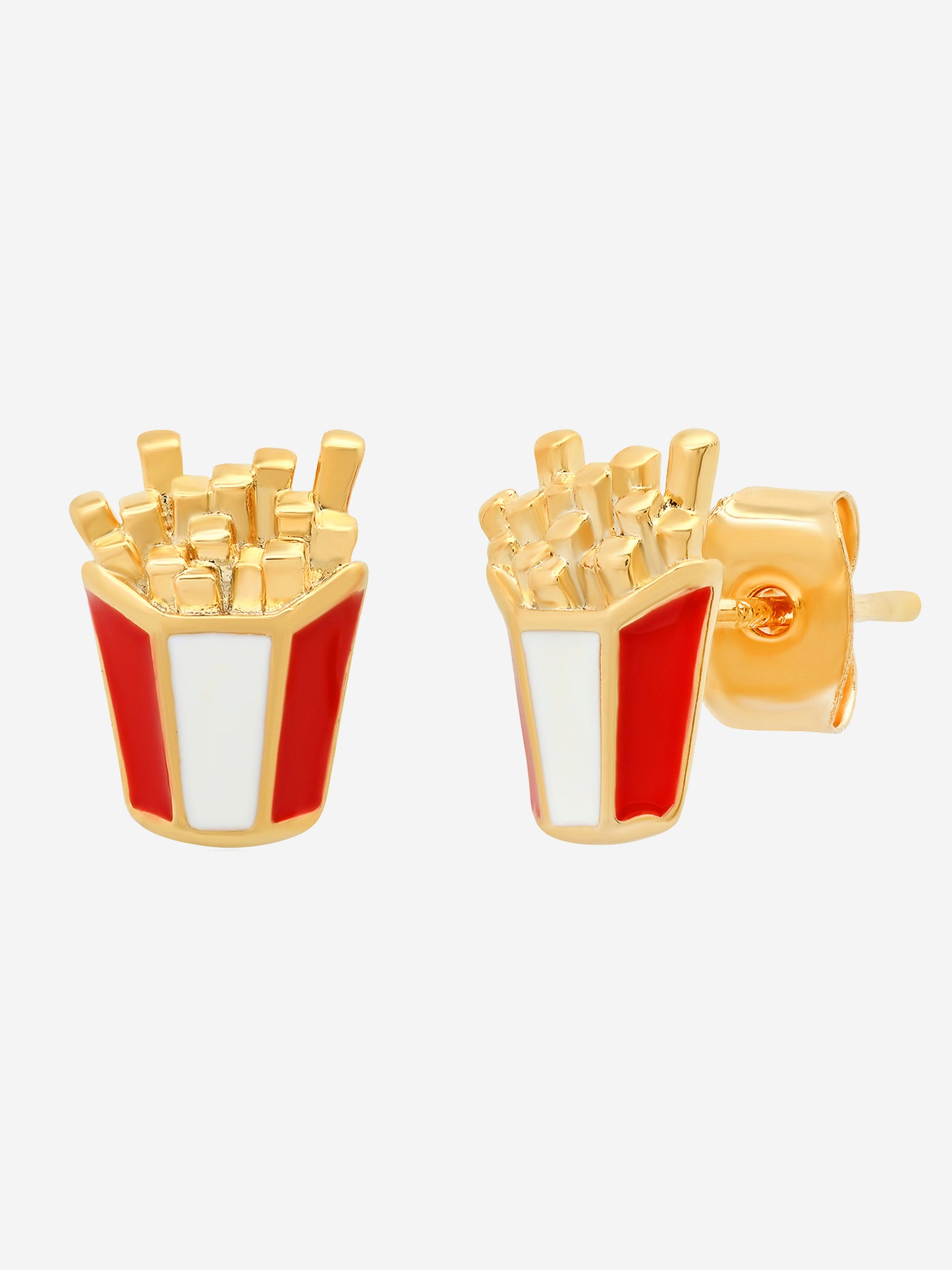 Tai French Fries Enamel Stud Earrings - Saint Bernard