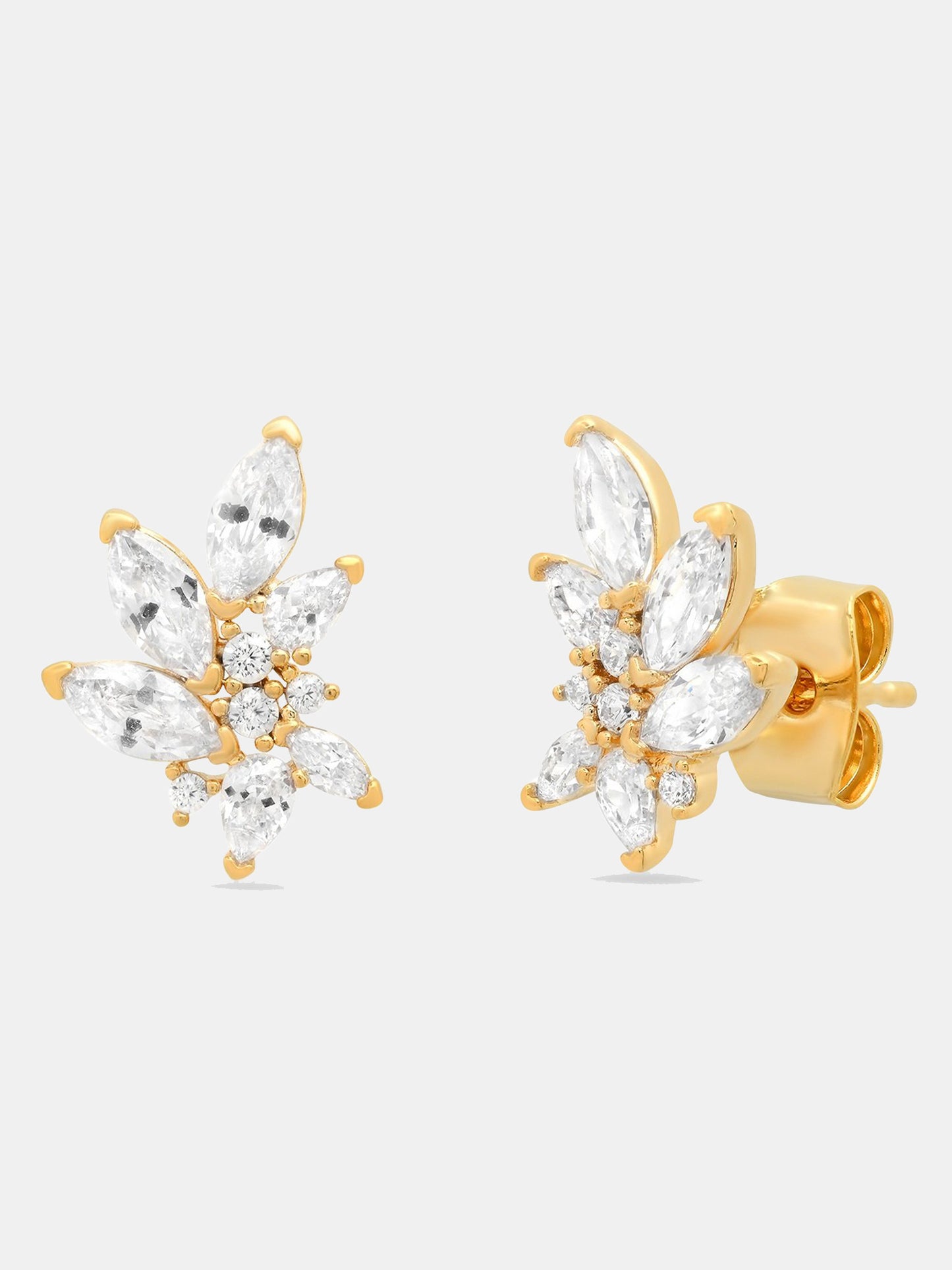 Tai CZ Cluster Leaf Studs - Saint Bernard