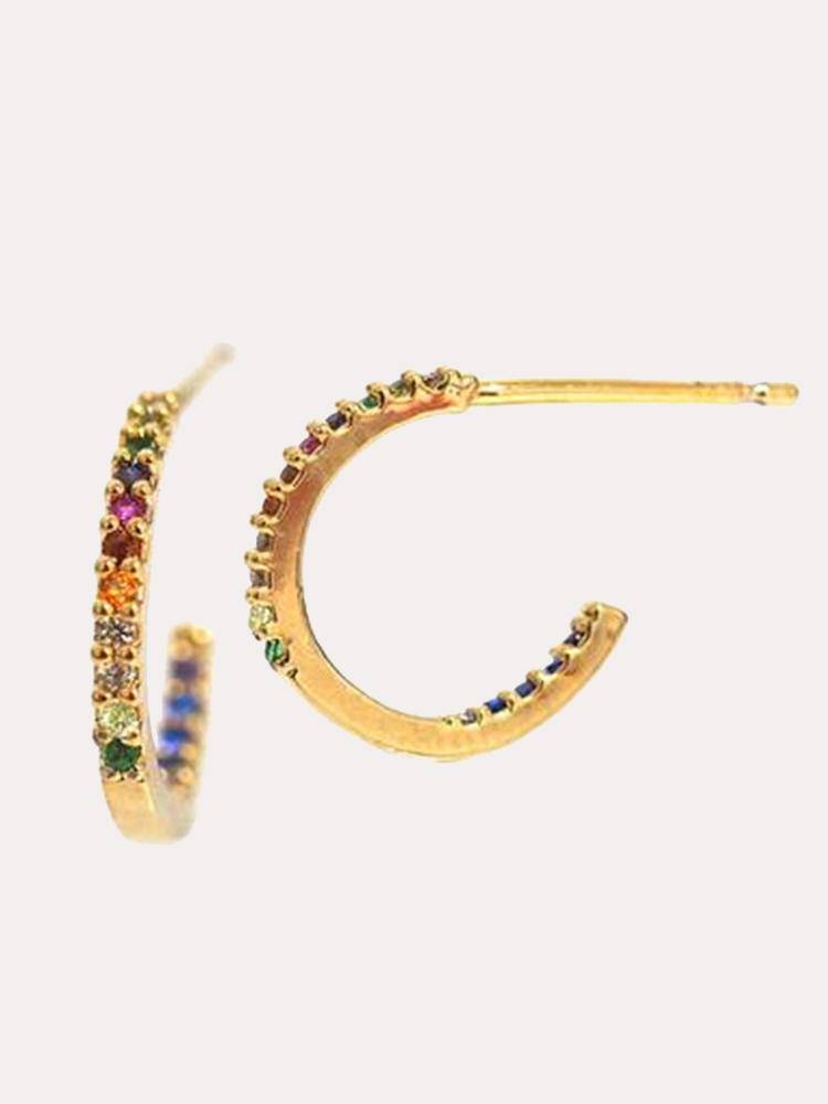 Tai Small Rainbow Huggie Earrings - Saint Bernard
