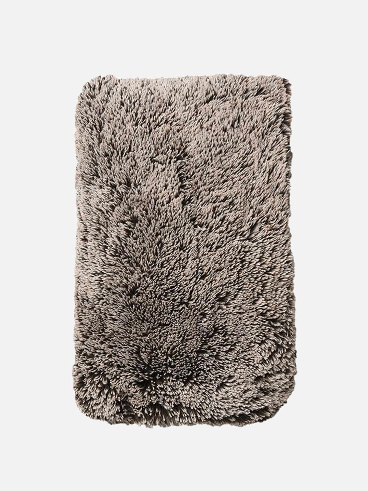 Pandemonium Millinery Silver Tipped Fox In Brown Faux Fur Blanket - Saint Bernard