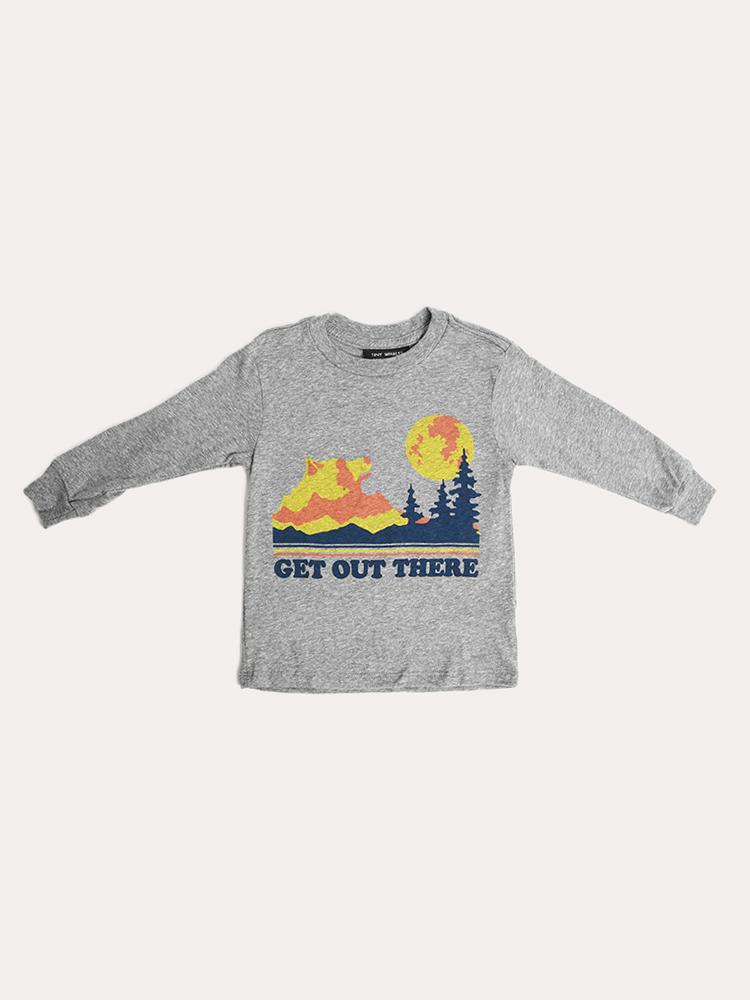 Little Whales Boys' Get Out There Long Sleeve Tee - Saint Bernard