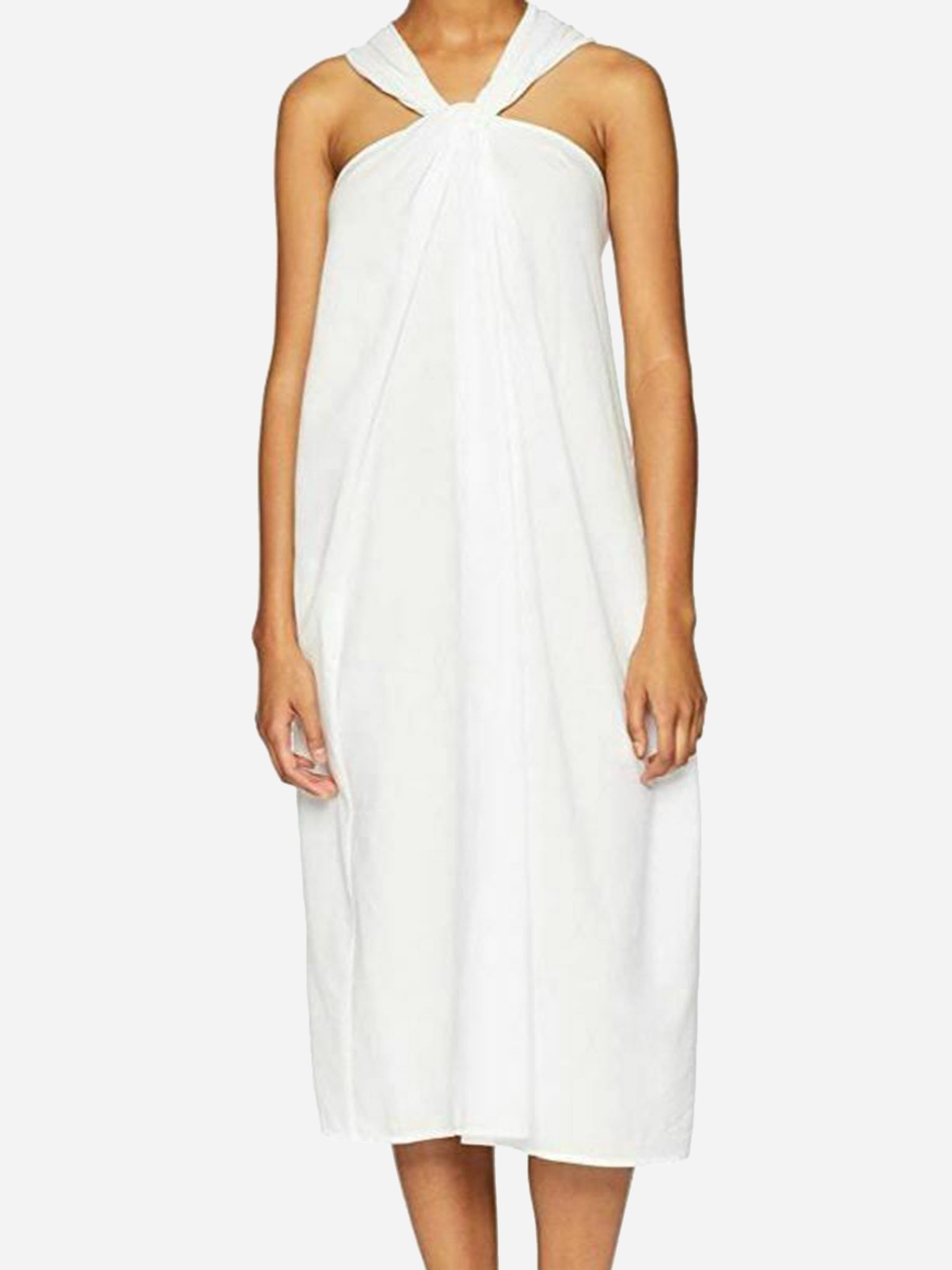 vince white dress Vince Twist Front Halter Dress