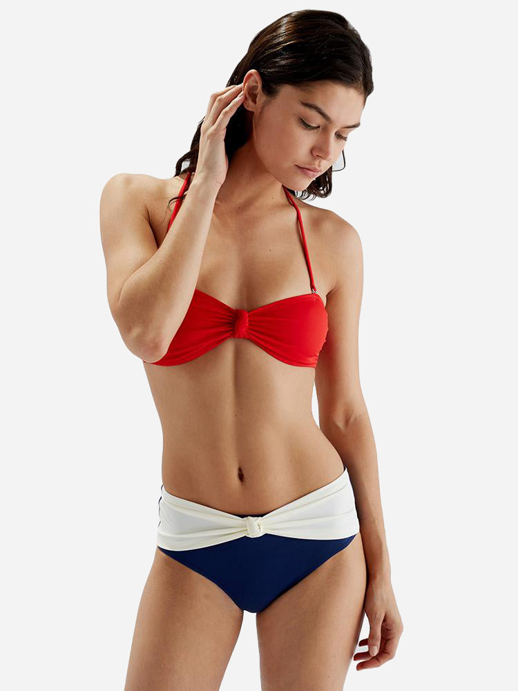 Solid & Striped The Whitney Bikini Top Cherry - Saint Bernard