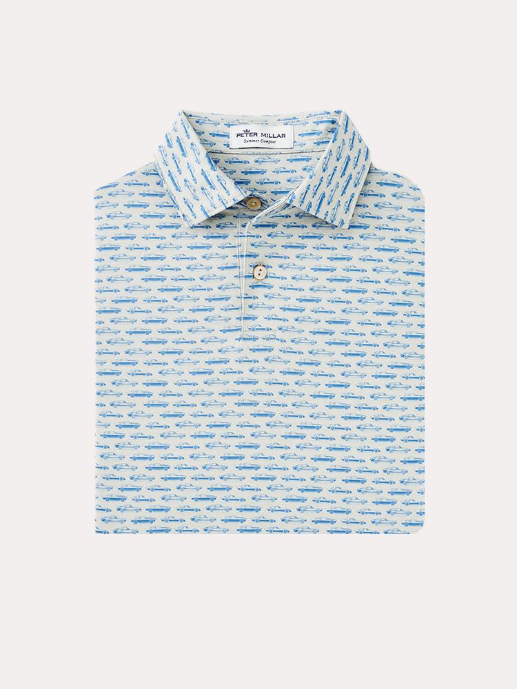 Peter Millar Boys' Ted Printed American Muscle Stretch Polo - Saint Bernard