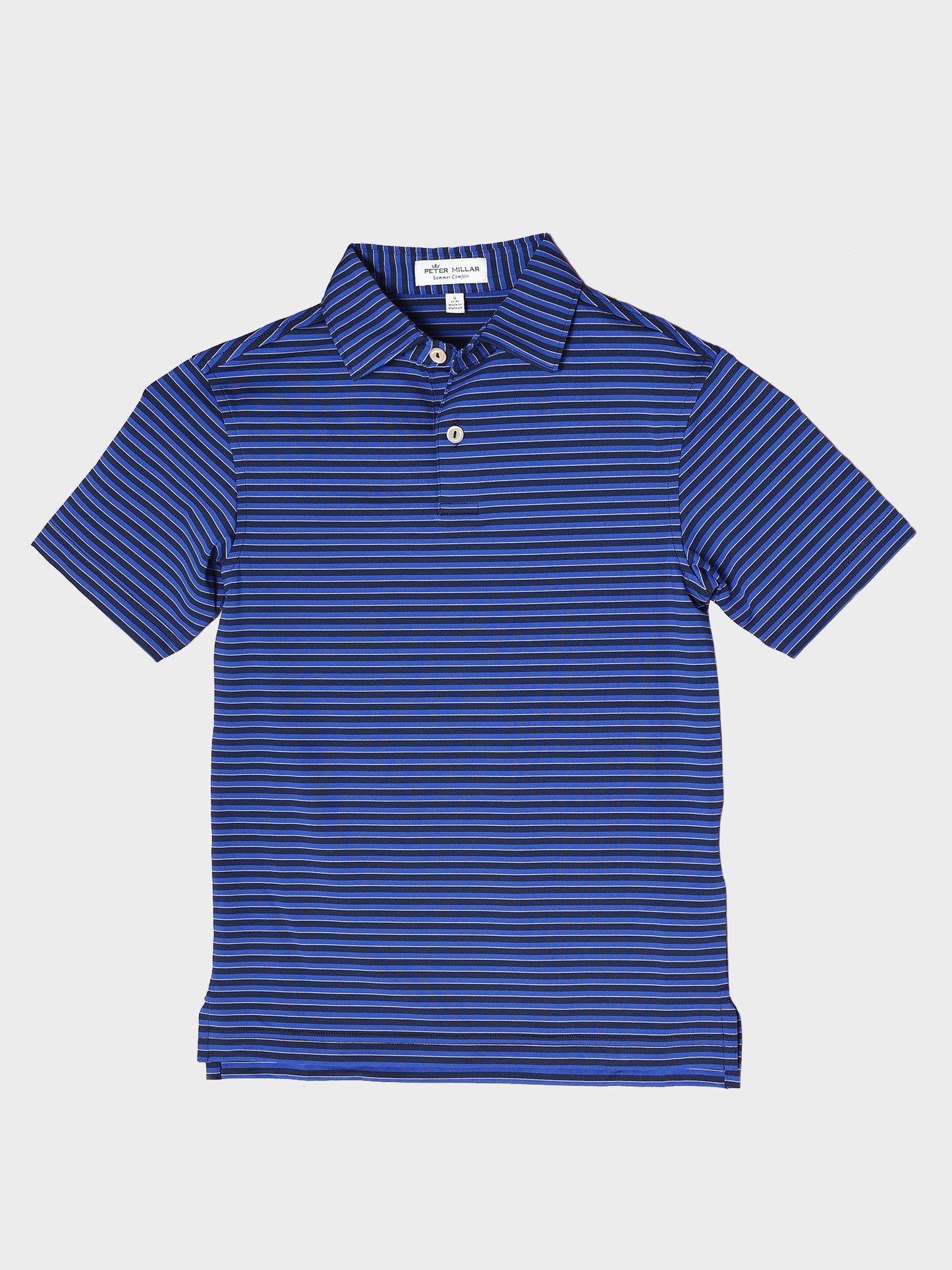 Peter Millar Boys' Mills Stripe Sean Polo - Saint Bernard