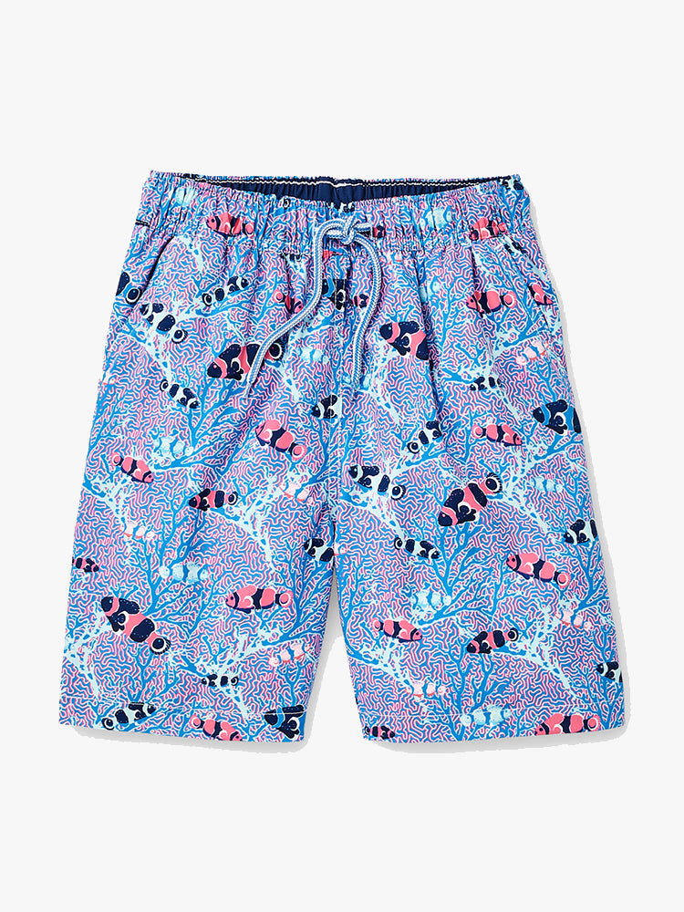 Peter Millar Youth Collection Boys' Friends And Anemones Swim Trunk - Saint Bernard