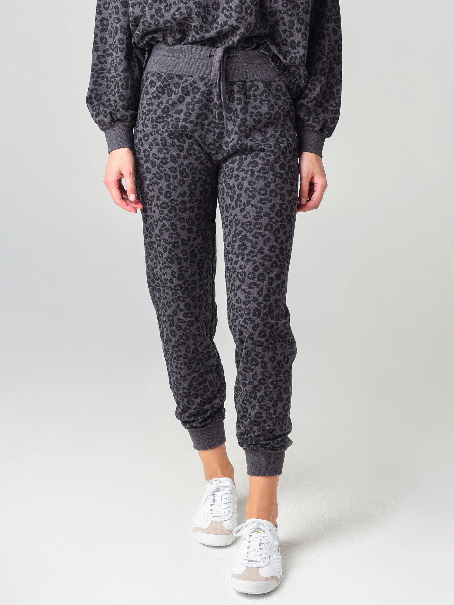 Z Supply Women's Ava Leopard Jogger Sweatpant - Saint Bernard
