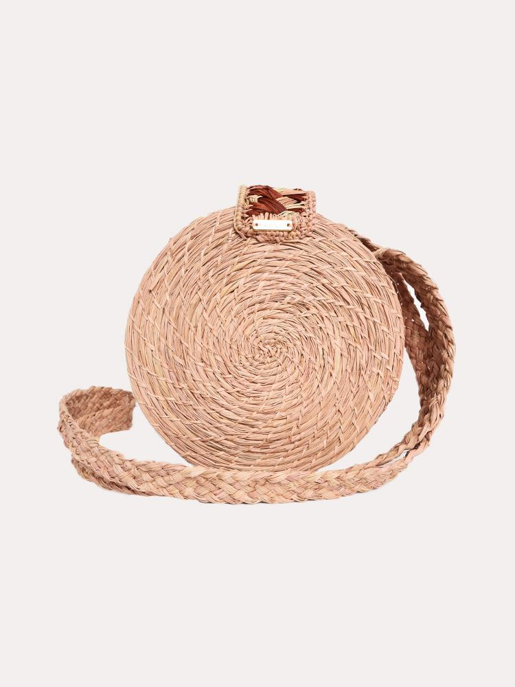 Kaanas Akumal Woven Circle Crossbody Bag - Saint Bernard
