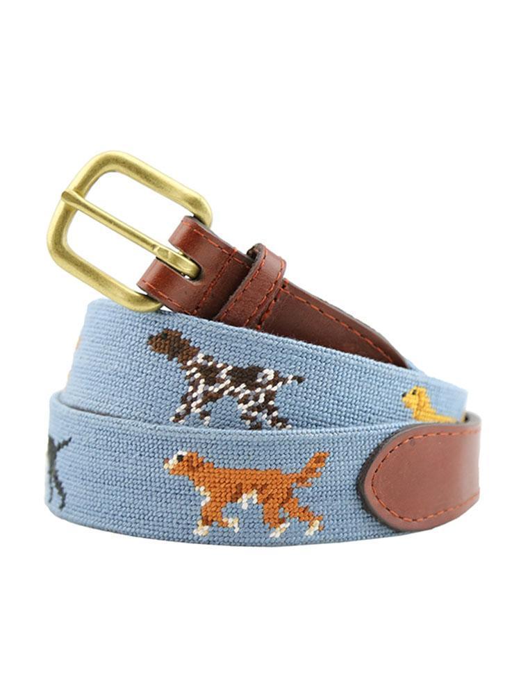 Smathers & Branson Dogs On Point Needlepoint Belt - Saint Bernard