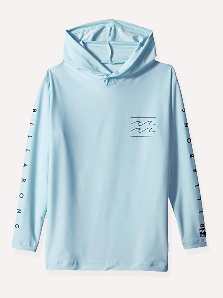 Billabong Boys' Unity Hooded Loose Fit Long Sleeve Rashguard - Saint Bernard