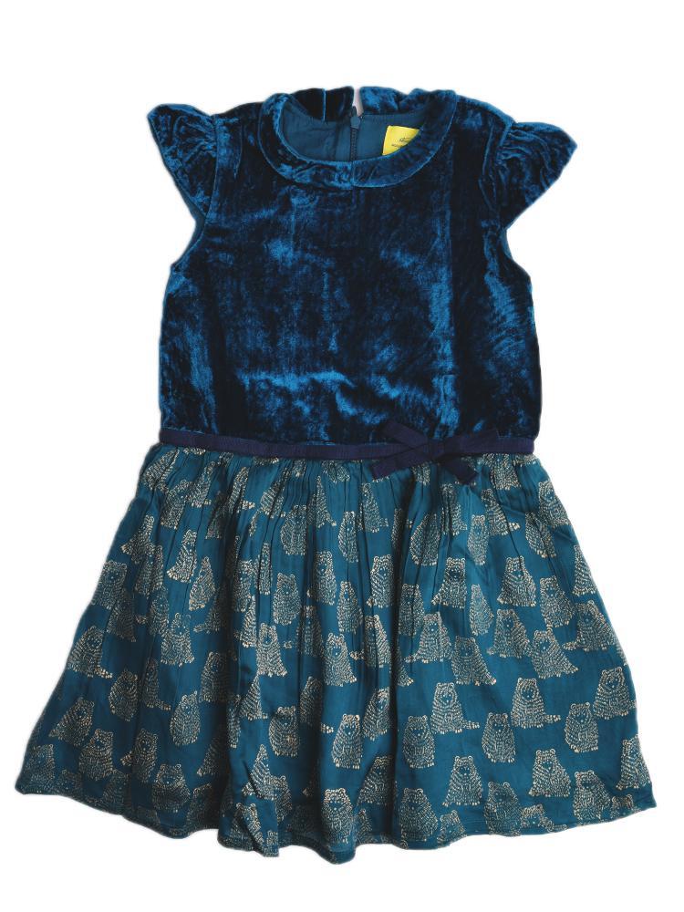 Roberta Roller Rabbit Girls' Oro Dress Stan The Bear - Saint Bernard