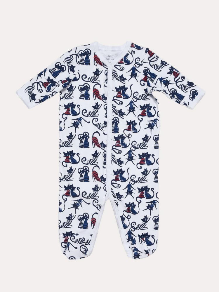 Roller Rabbit Infant Stripe And I Footie Pajamas - Saint Bernard