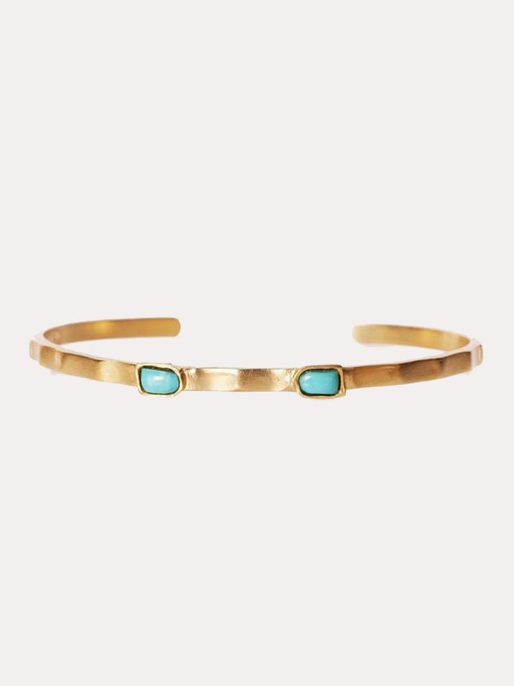 Christina Greene Dainty One Stone Bangle - Saint Bernard