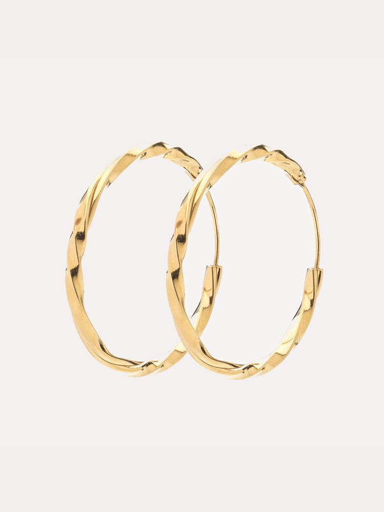 Joy Dravecky Twist It Hoop Earrings Small - Saint Bernard