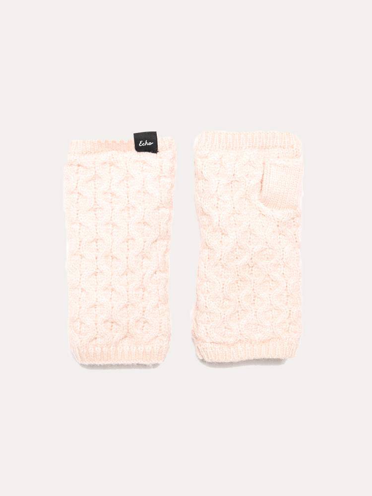 Echo Honeycomb Fingerless Mittens - Saint Bernard