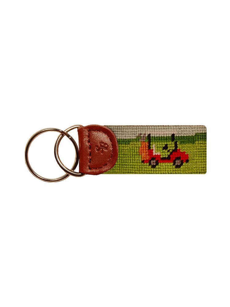 Smathers & Branson Golf Cart Needlepoint Key Fob - Saint Bernard