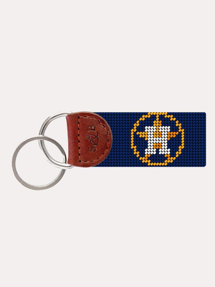Smathers & Branson Houston Astros World Series Needlepoint Key Fob - Saint Bernard