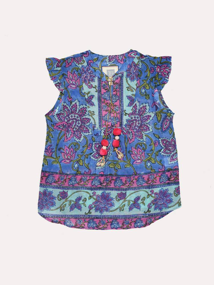 Alicia Bell Girls' Flutter Top - Saint Bernard
