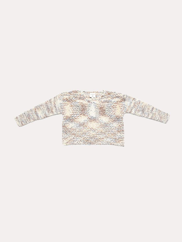 Hayden Textured Cropped Sweater Top - Saint Bernard