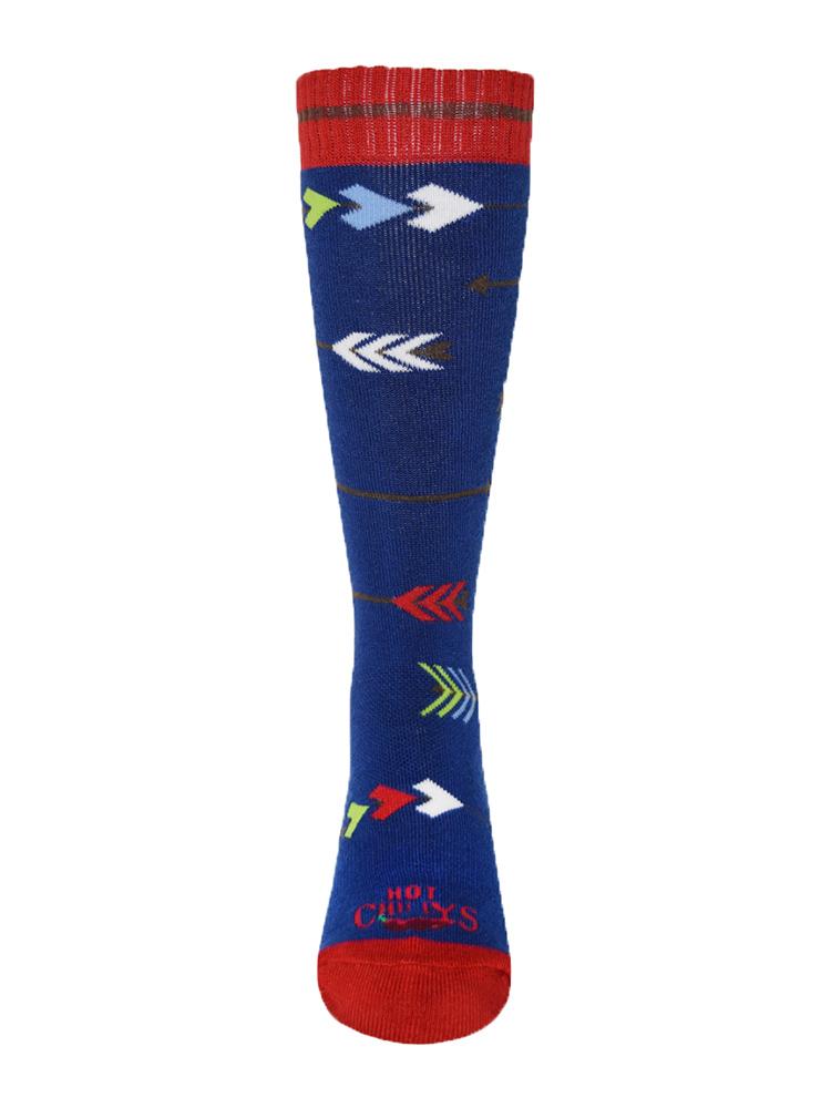 Hot Chillys Youth Flying Arrows Mid Volume Sock - Saint Bernard