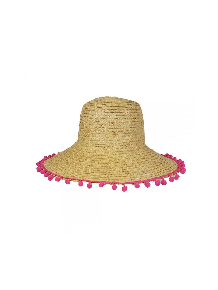 Hat Attack Raffia Braid Lampshade Hat - Saint Bernard