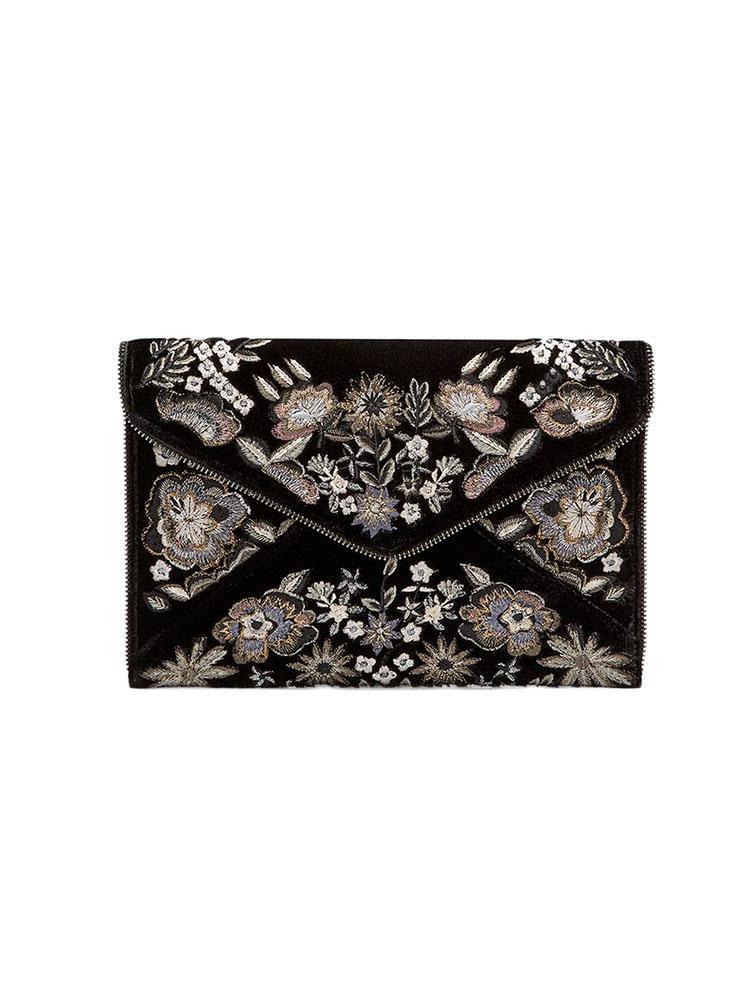 Rebecca Minkoff Embroidered Leo Clutch Saint Bernard
