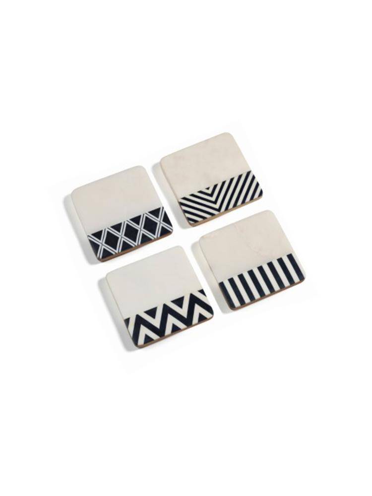 Zodax Marine Marble Set 4 Coaster - Saint Bernard